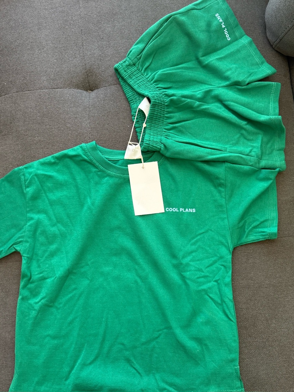 Zara Kids' Green Tee & Shorts Set